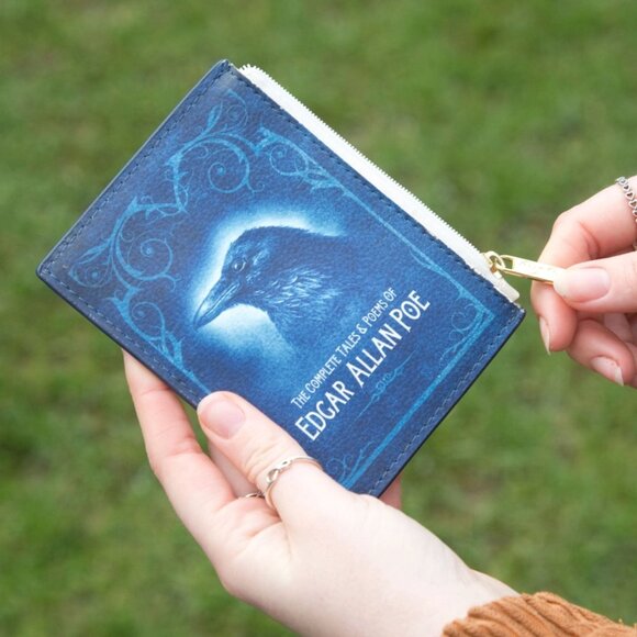 Edgar Allen Poe Raven Book Cover Coin Purse - Card Wallet - Book Lover Gifts - Picture 4 of 6